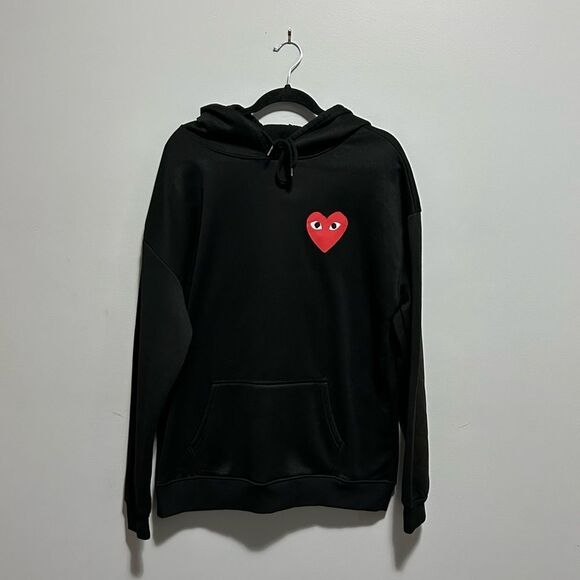 Tops - Red Heart Black  Hoodie
